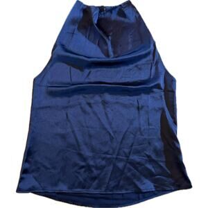 Rachel Zoe Halter Top Openback Womens Size L Black